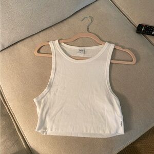 Aritzia TNA white ribbed tank in size M!